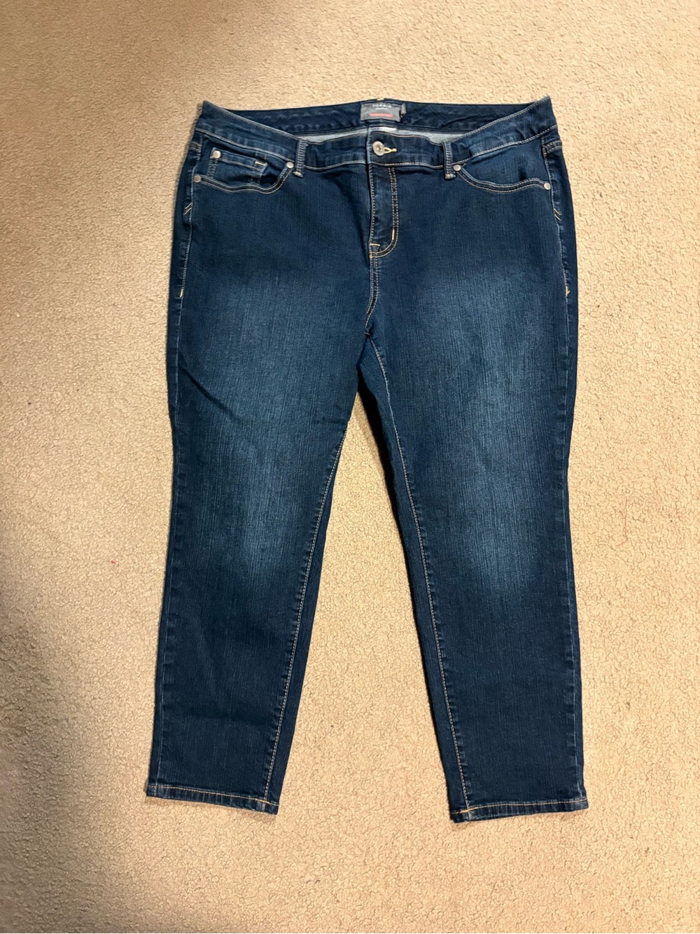 Torrid Womens Jeans Boyfriend Straight 16XS Vintage Stretch Dark Wash H32 - Picture 2 of 5